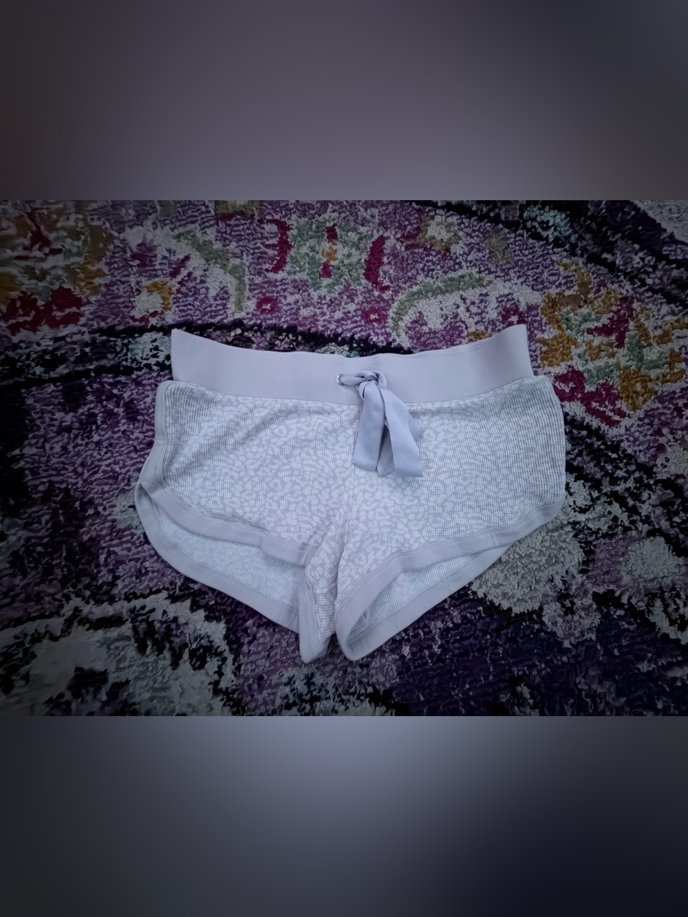 Women's Light Lavender Lounge Shorts with Waist Tie